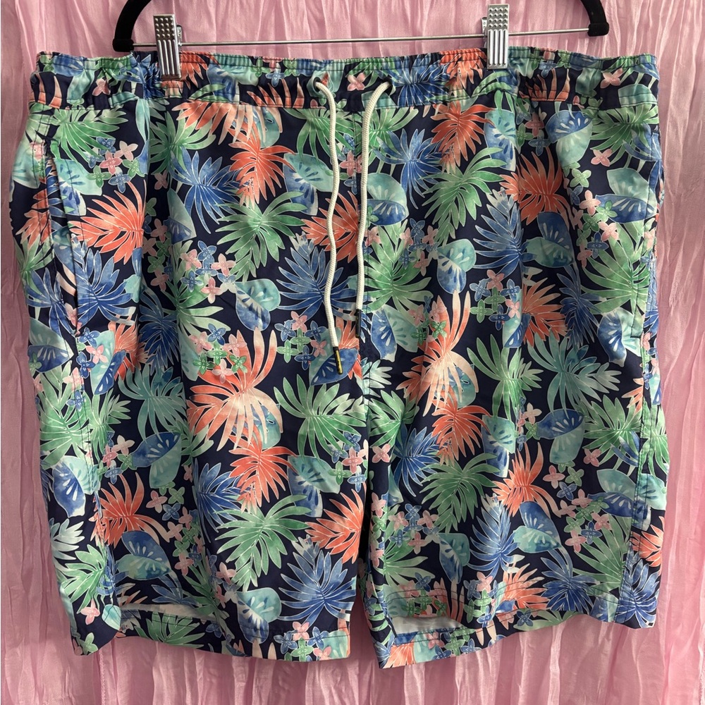 Tropical Print Men's Swim Shorts